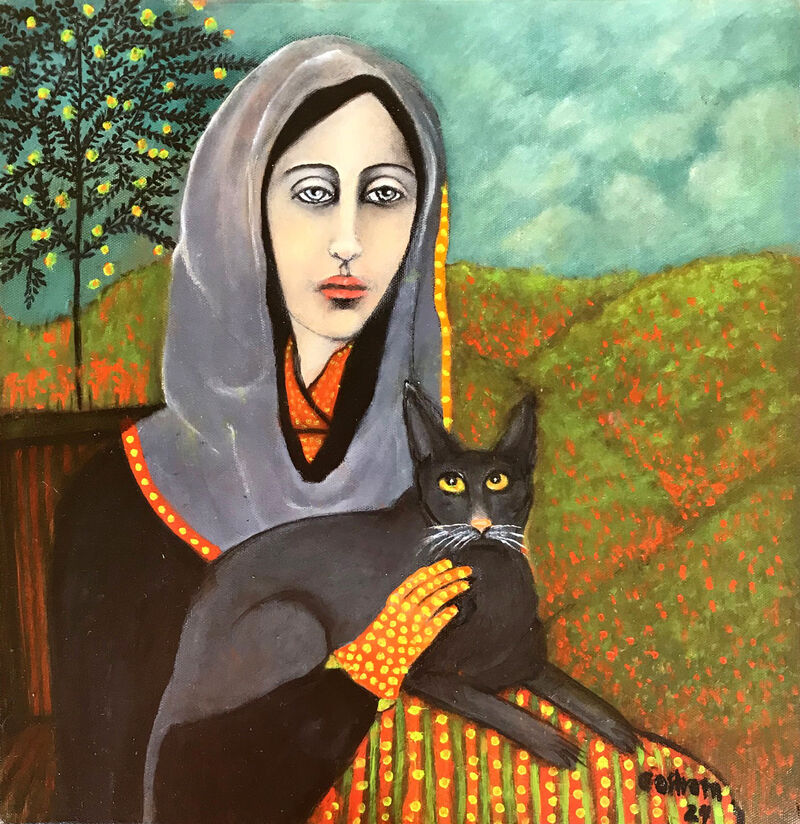 Italian cat - a Paintings by Christina Ostrom